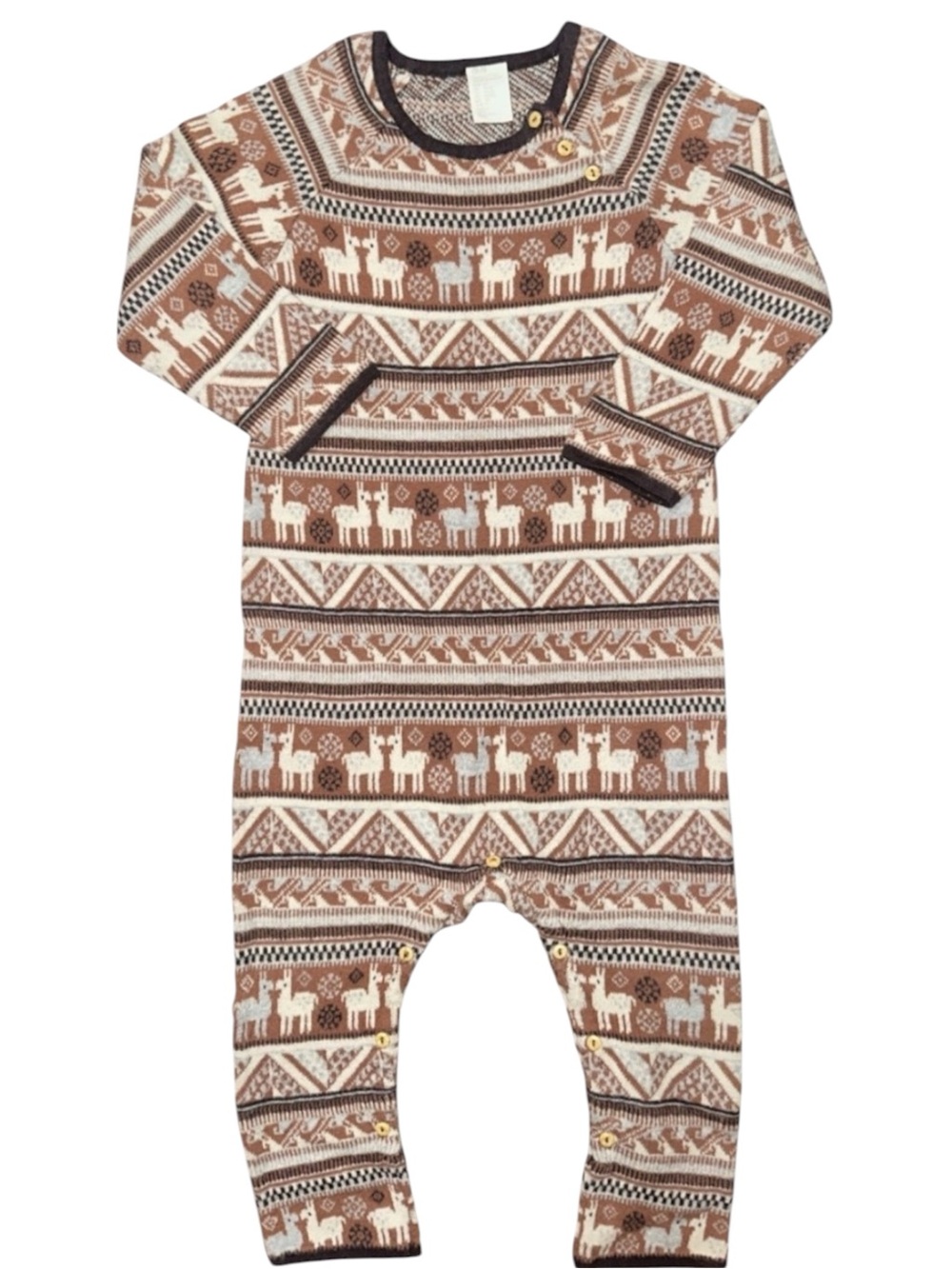 Exclusive Organic Cotton Knit Lama  Jumpsuit